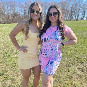 Yellow Mini Skater Dress